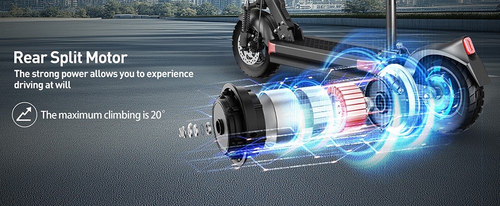 Joyor Y6-S Electric Scooter with Seat 500W Motor 48V 18Ah Battery 10 inch Tire 25km/h Max Speed 60km Range Front