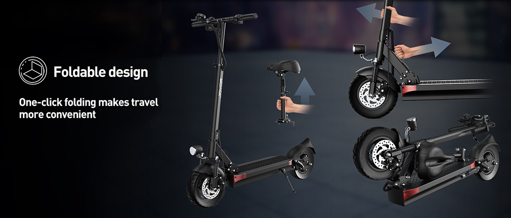 Joyor Y6-S Electric Scooter with Seat 500W Motor 48V 18Ah Battery 10 inch Tire 25km/h Max Speed 60km Range Front