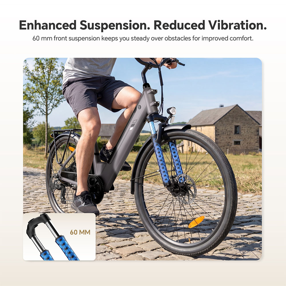 J2 ST Grey EU Plug Step-Thru 26in 36V15 6Ah 250W E-Bike