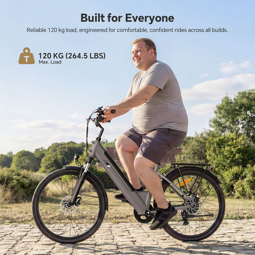 J2 ST Grey EU Plug Step-Thru 26in 36V15 6Ah 250W E-Bike