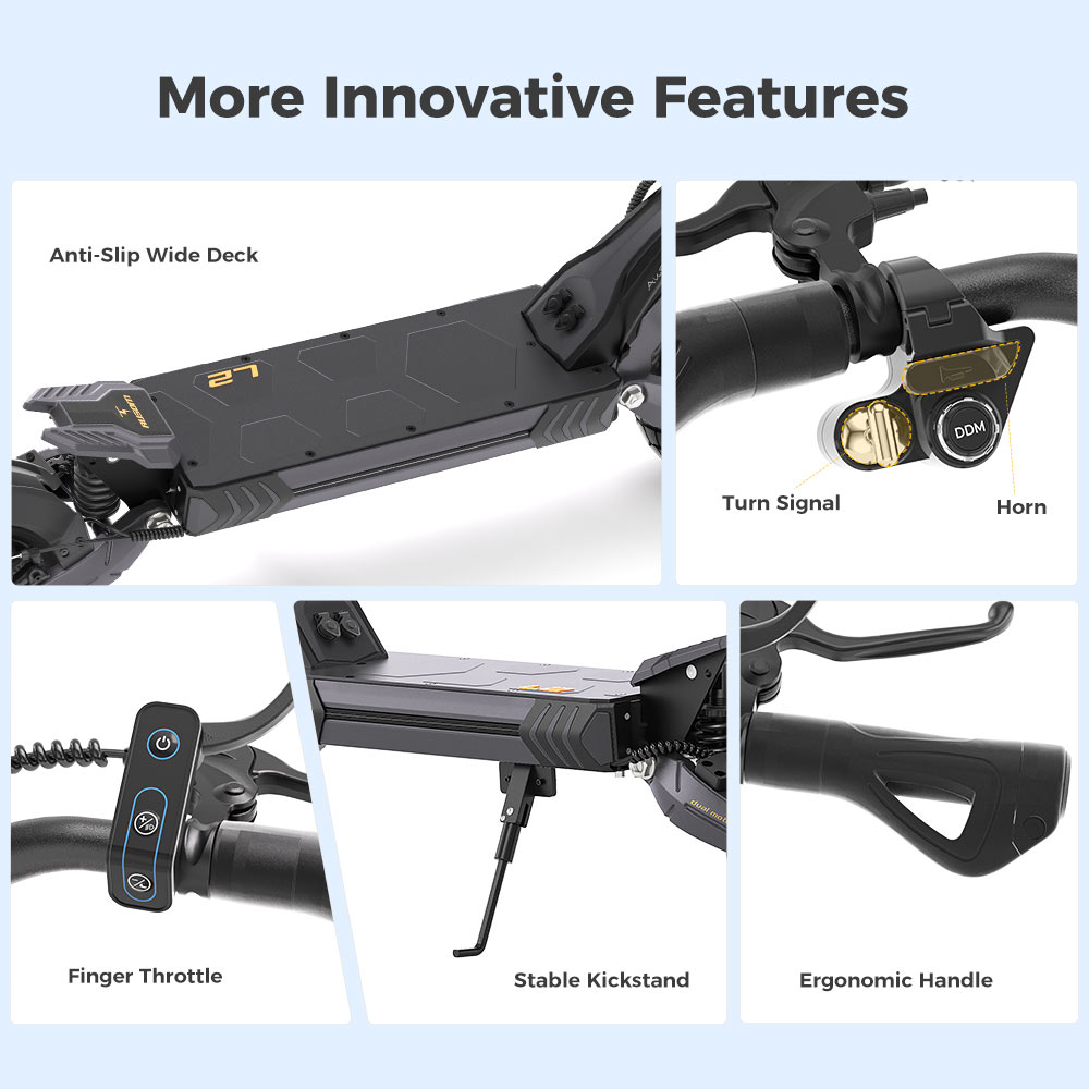 Ausom L2 Dual Motor E-Scooter with Enhanced Suspension and All-Terrain Tires