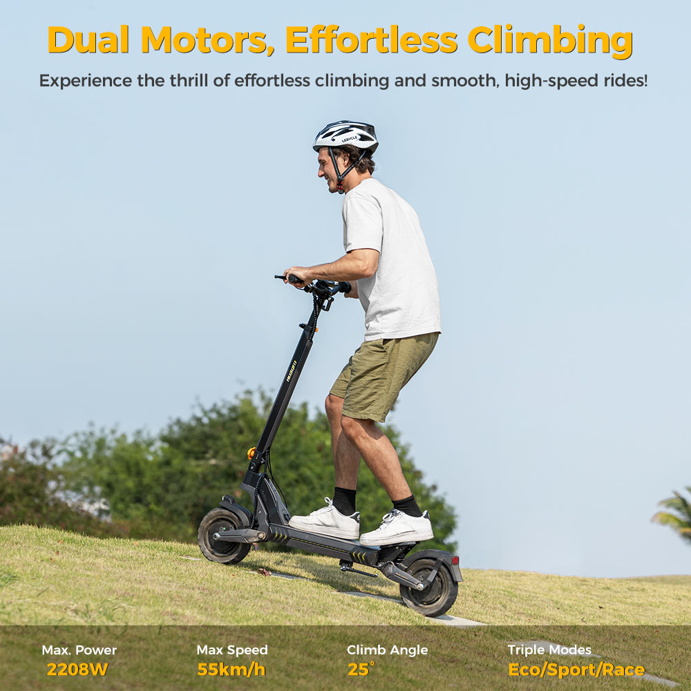 Ausom L2 Dual Motor E-Scooter with Enhanced Suspension and All-Terrain Tires