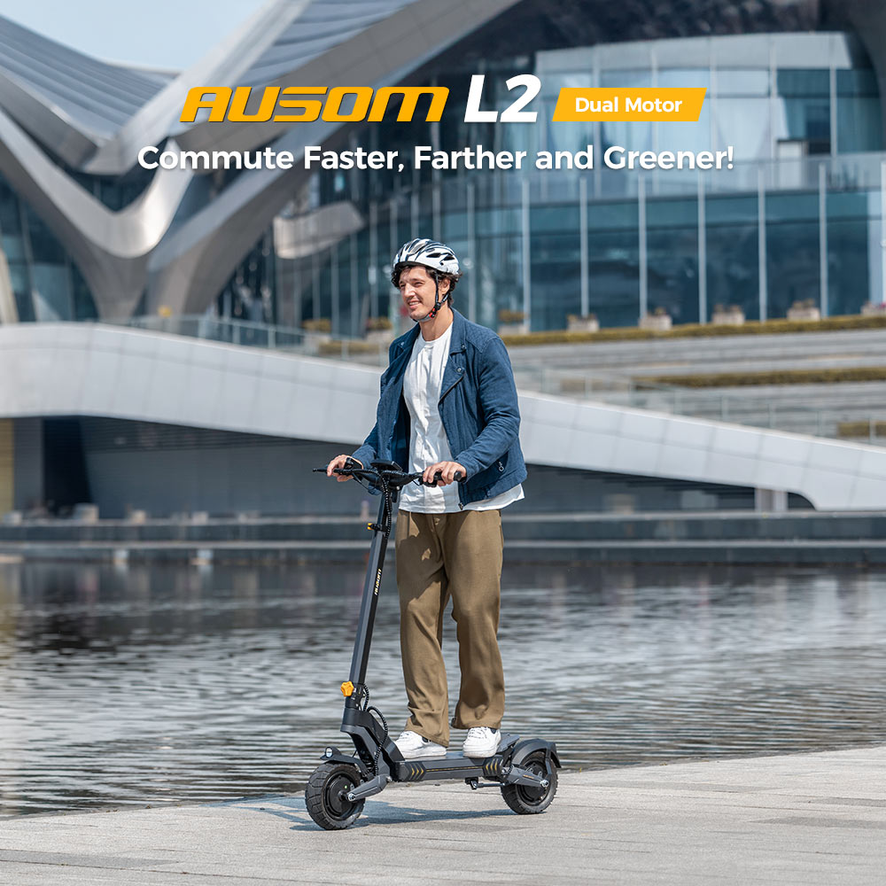 Ausom L2 Dual Motor E-Scooter with Enhanced Suspension and All-Terrain Tires