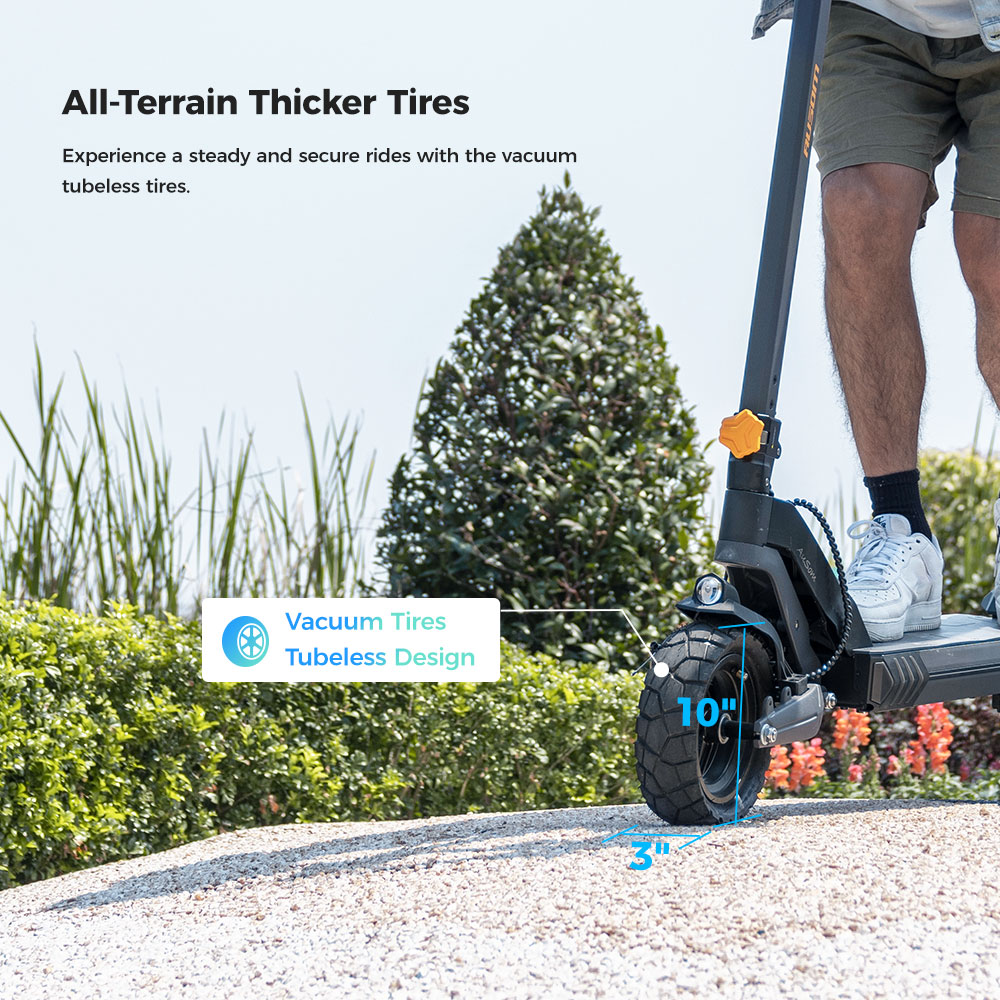 Ausom L2 UK Plug Black Electric Scooter with Enhanced Suspension