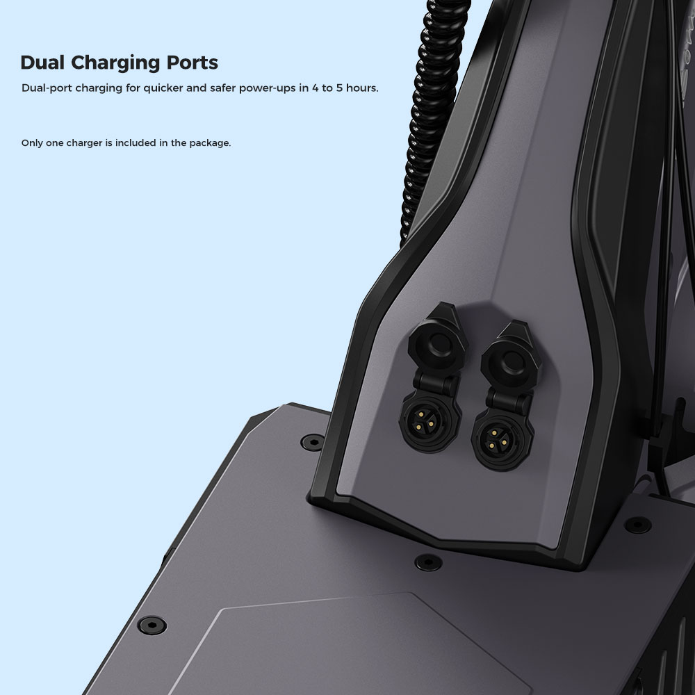 Ausom L2 UK Plug Black Electric Scooter with Enhanced Suspension