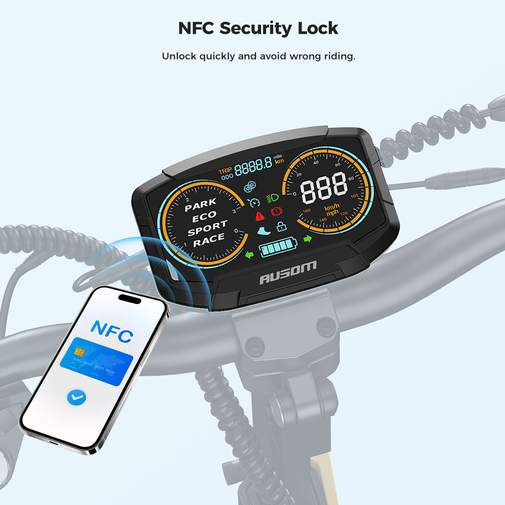 Ausom L2 UK Plug Black Electric Scooter with Enhanced Suspension