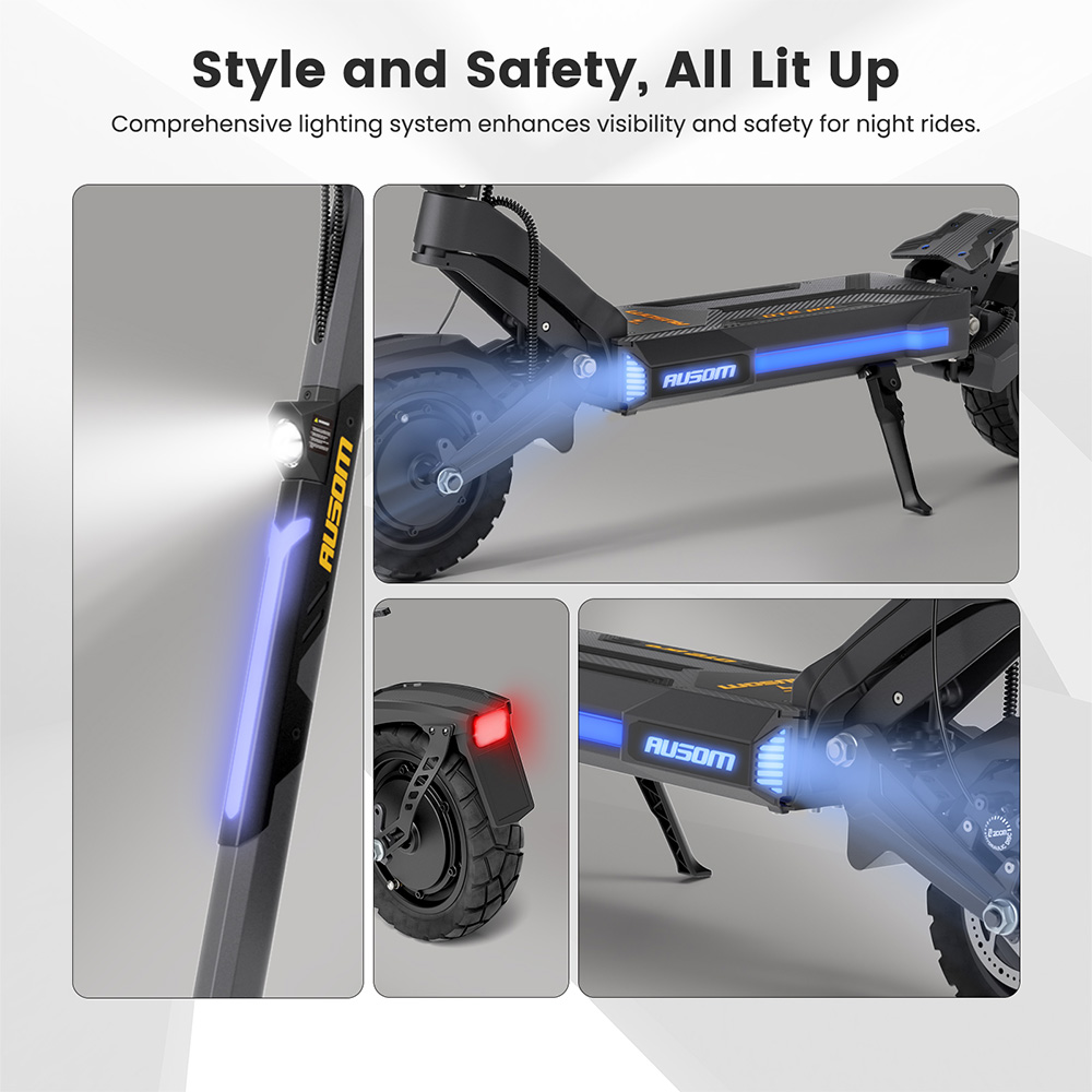 Ausom DT2 Pro UK Plug Black Electric Scooter