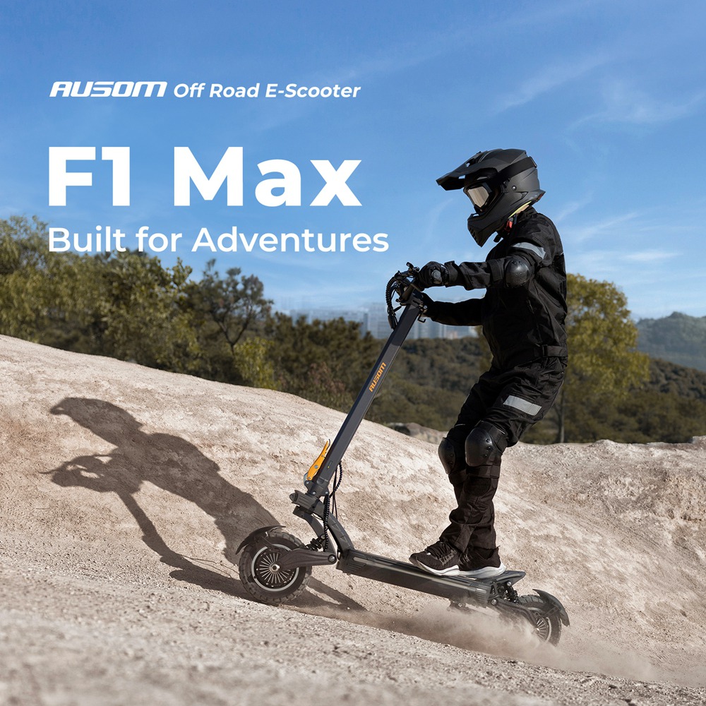 Ausom F1 Max UK Plug Black Electric Scooter