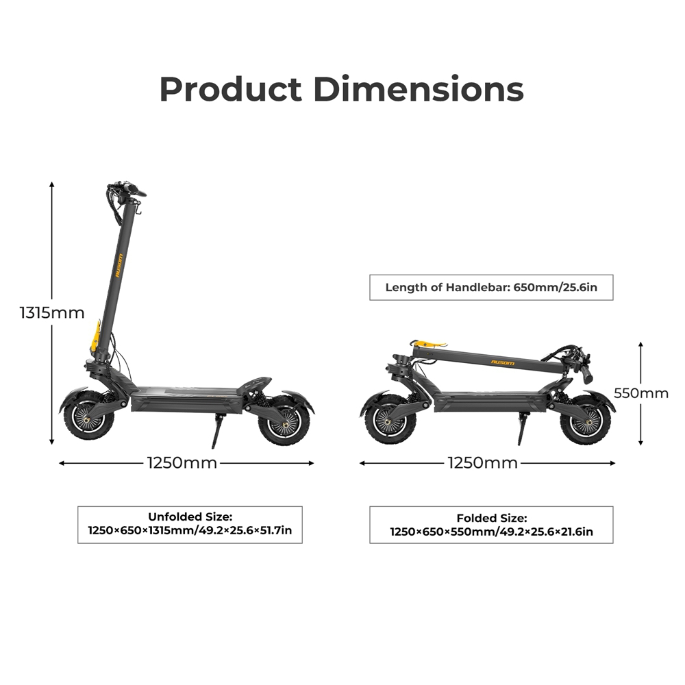 Ausom F1 Max UK Plug Black Electric Scooter