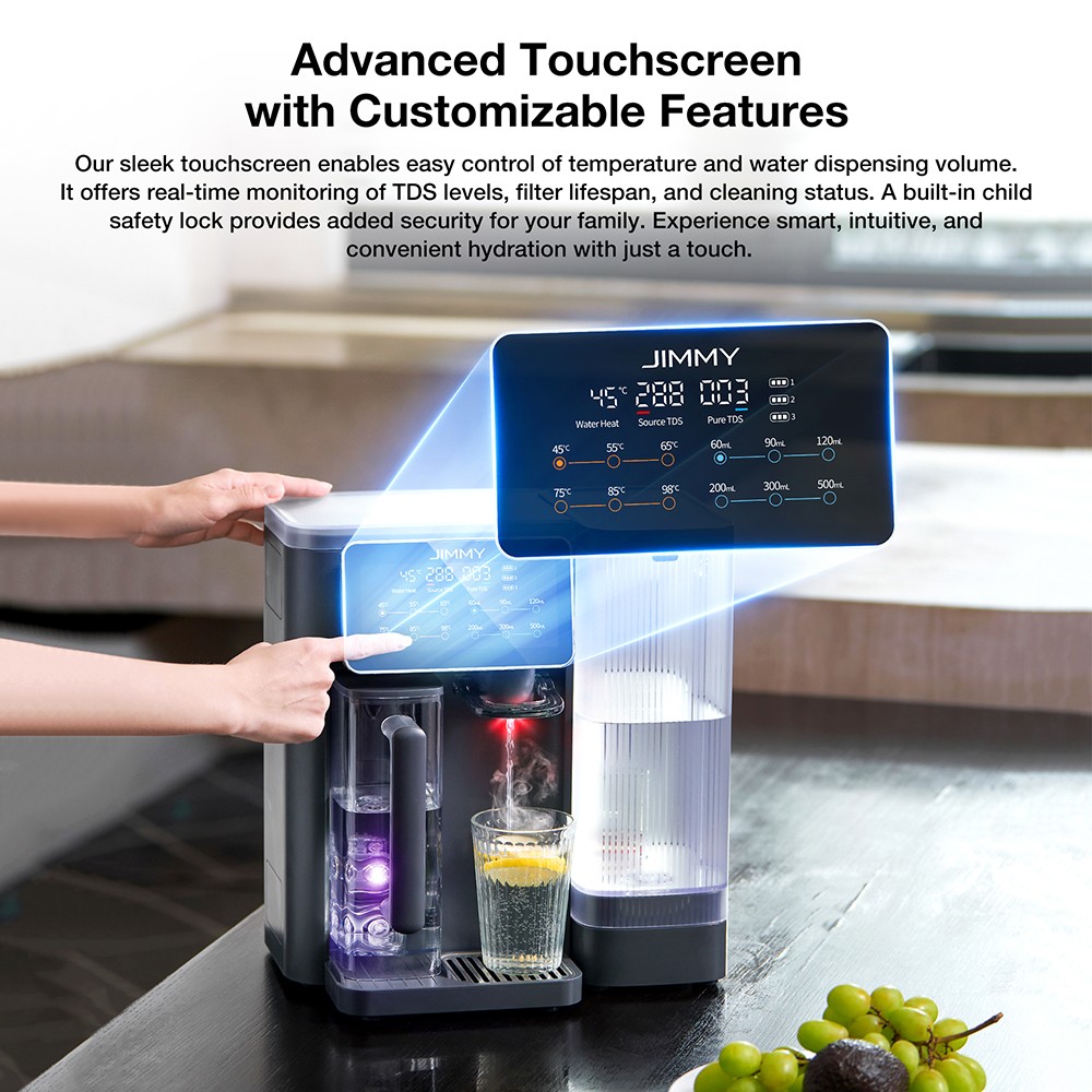 JIMMY R9 Countertop Reverse Osmosis Water Purifier  7 Stage Purification with Remineralization