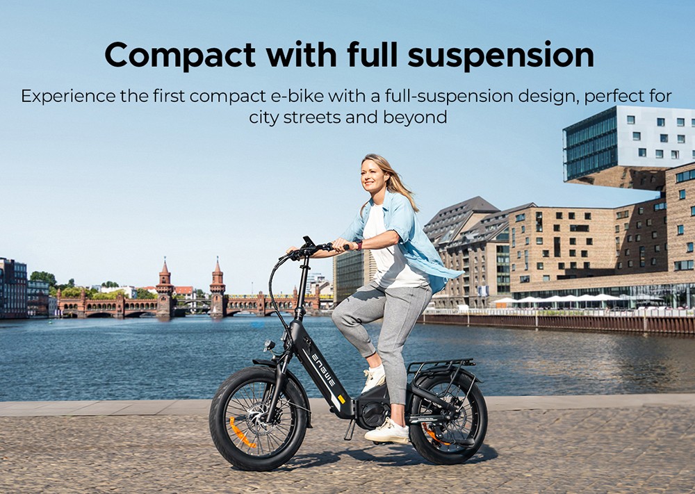 ENGWE L20 3 0 Pro Electric Bike  250W Motor  48V 15Ah Battery  20x3 0 inch Tire  160km Max Range  Hydraulic Brake  Full Suspens