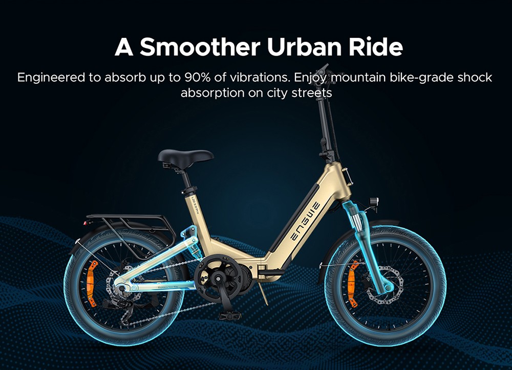 ENGWE L20 3 0 Pro Electric Bike  250W Motor  48V 15Ah Battery  20x3 0 inch Tire  160km Max Range  Hydraulic Brake  Full Suspens