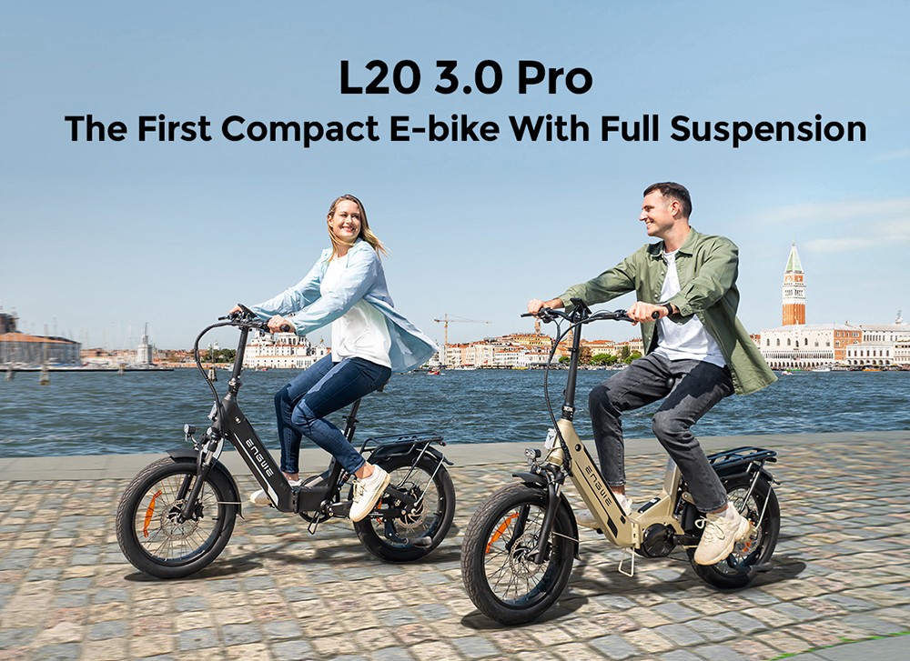 ENGWE L20 3 0 Pro Electric Bike  250W Motor  48V 15Ah Battery  20x3 0 inch Tire  160km Max Range  Hydraulic Brake  Full Suspens
