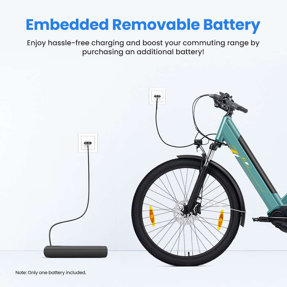 Urbano 3 Teal EU Plug Step-Thru 27 5in 36V13Ah 250W E-Bike