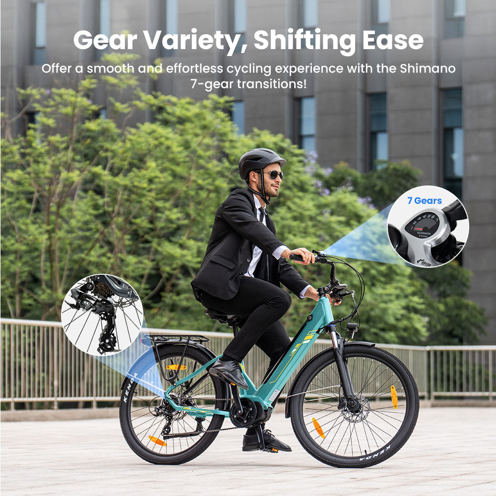 Urbano 3 Teal EU Plug Step-Thru 27 5in 36V13Ah 250W E-Bike