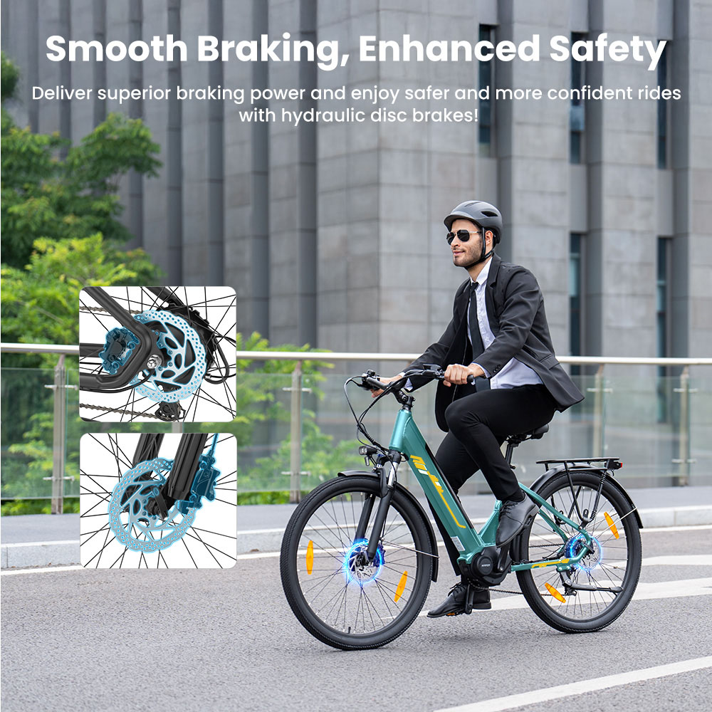 Urbano 3 Teal EU Plug Step-Thru 27 5in 36V13Ah 250W E-Bike