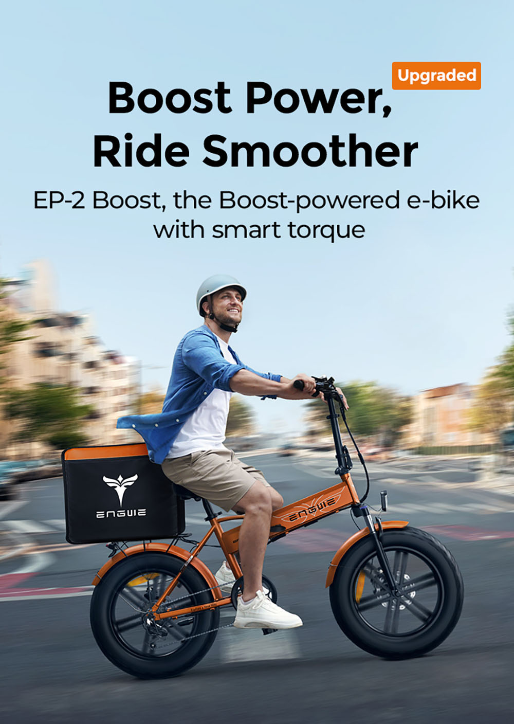ENGWE EP-2 Boost Folding Electric Bike  250W Motor  48V 13Ah Battery  20*4 0 inch Fat Tires  25km/h Max Speed  120km Range  Fro