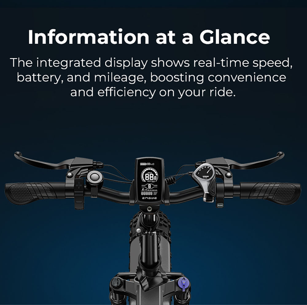 ENGWE EP-2 Boost Folding Electric Bike  250W Motor  48V 13Ah Battery  20*4 0 inch Fat Tires  25km/h Max Speed  120km Range  Fro