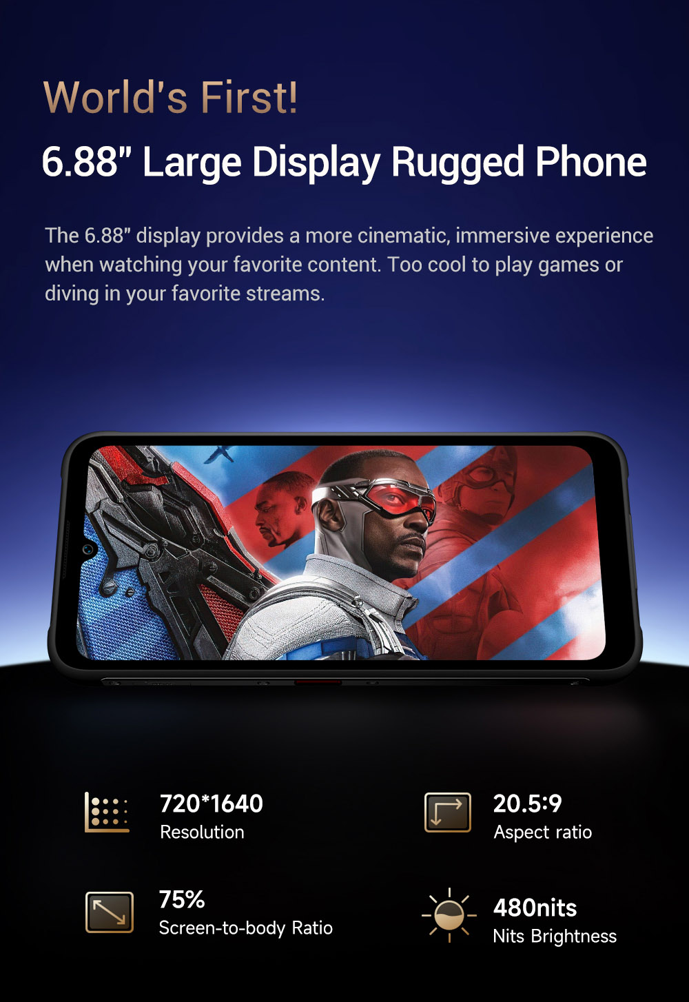 FOSSiBOT F112 Pro 5G Rugged Phone  50MP 5MP Rear Camera  7150mAh Battery  6 88-inch HD  Screen  8GB RAM 256GB ROM  Android 14