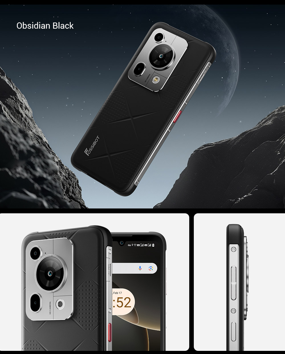 FOSSiBOT F112 Pro 5G Rugged Phone  50MP 5MP Rear Camera  7150mAh Battery  6 88-inch HD  Screen  8GB RAM 256GB ROM  Android 14