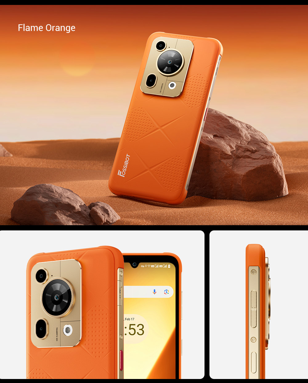 FOSSiBOT F112 Pro 5G Rugged Phone  50MP 5MP Rear Camera  7150mAh Battery  6 88-inch HD  Screen  8GB RAM 256GB ROM  Android 14