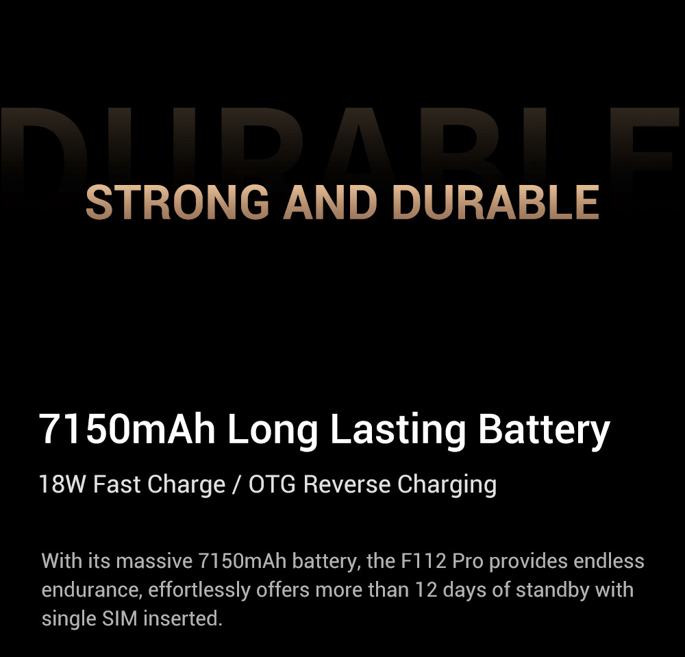 FOSSiBOT F112 Pro 5G Rugged Phone  50MP 5MP Rear Camera  7150mAh Battery  6 88-inch HD  Screen  8GB RAM 256GB ROM  Android 14