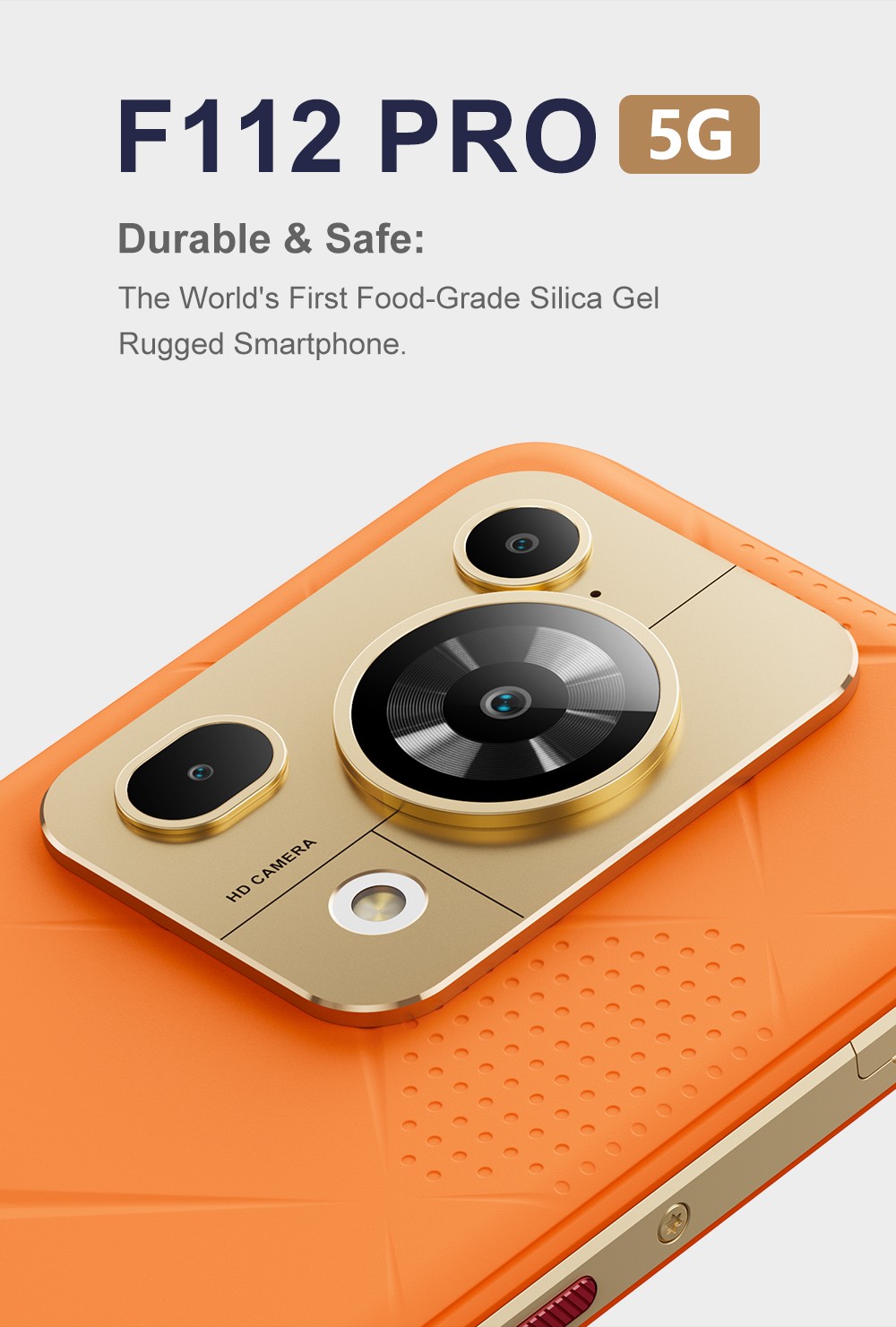 FOSSiBOT F112 Pro 5G Rugged Phone  50MP 5MP Rear Camera  7150mAh Battery  6 88-inch HD  Screen  8GB RAM 256GB ROM  Android 14