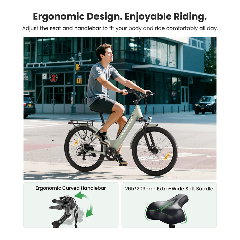 J1 Pro EU Plug  Hydraulic Brake 250W 36V15 6AH E-Bike