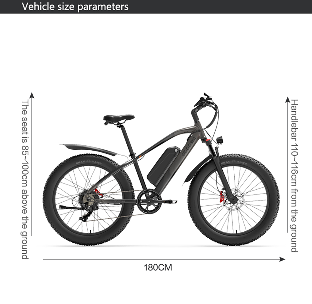 GOGOBEST GF600 Plus Electric Bike 1000W Motor 48V 20Ah 26*4 0 inch Tires 45km/h Max Speed 150km Range Hydraulic Disc Brak