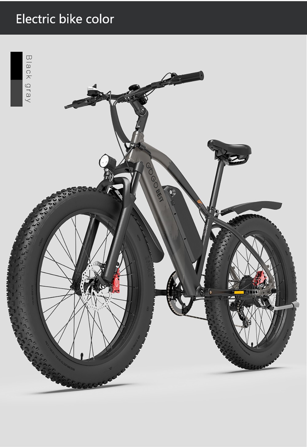 GOGOBEST GF600 Plus Electric Bike 1000W Motor 48V 20Ah 26*4 0 inch Tires 45km/h Max Speed 150km Range Hydraulic Disc Brak