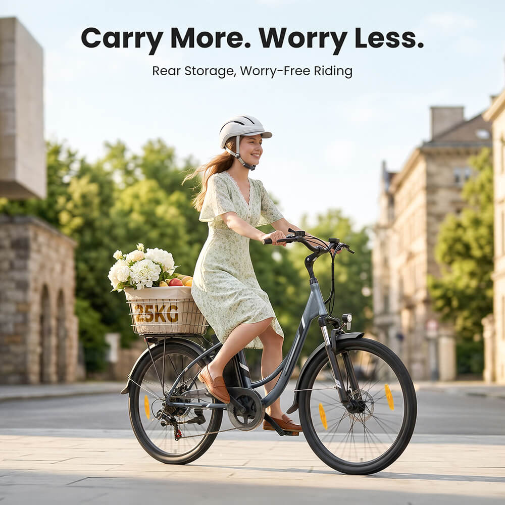 B1 Grey EU Plug Step-Thru 26in 36V15 6Ah 250W E-Bike