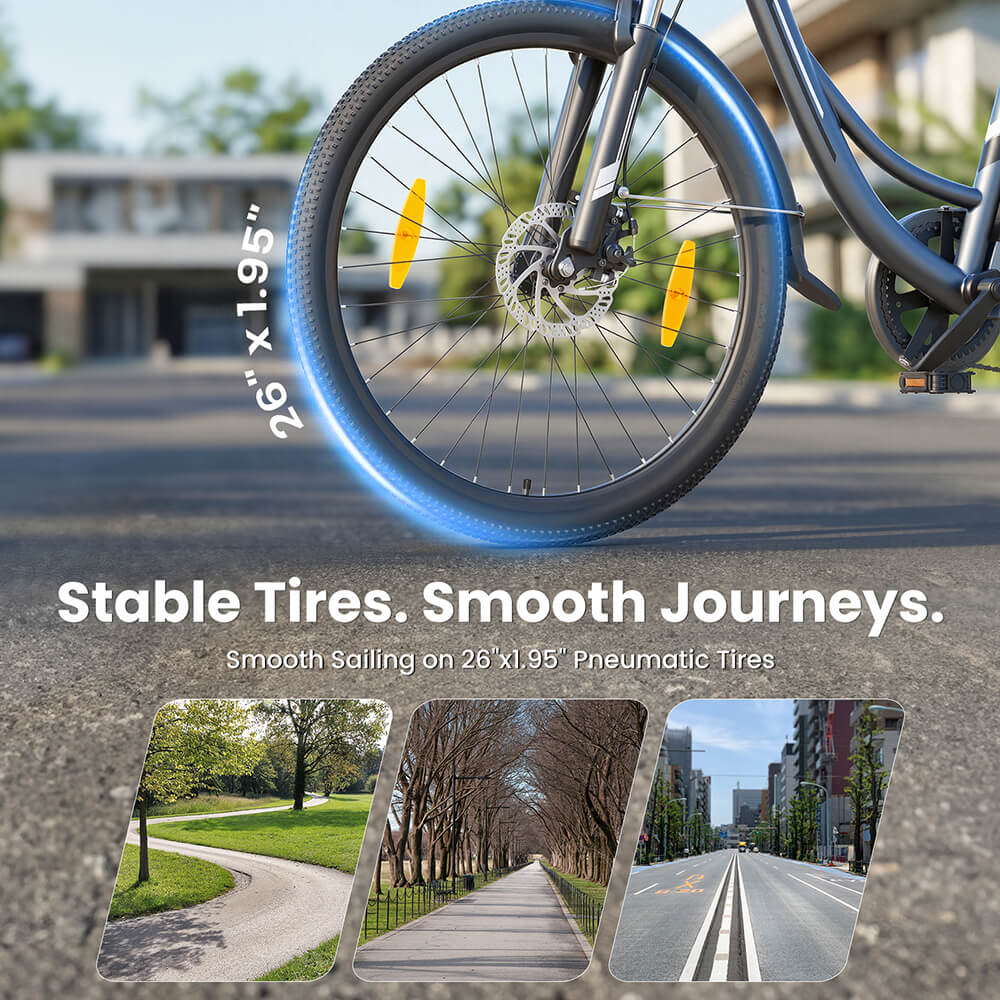 B1 Grey EU Plug Step-Thru 26in 36V15 6Ah 250W E-Bike