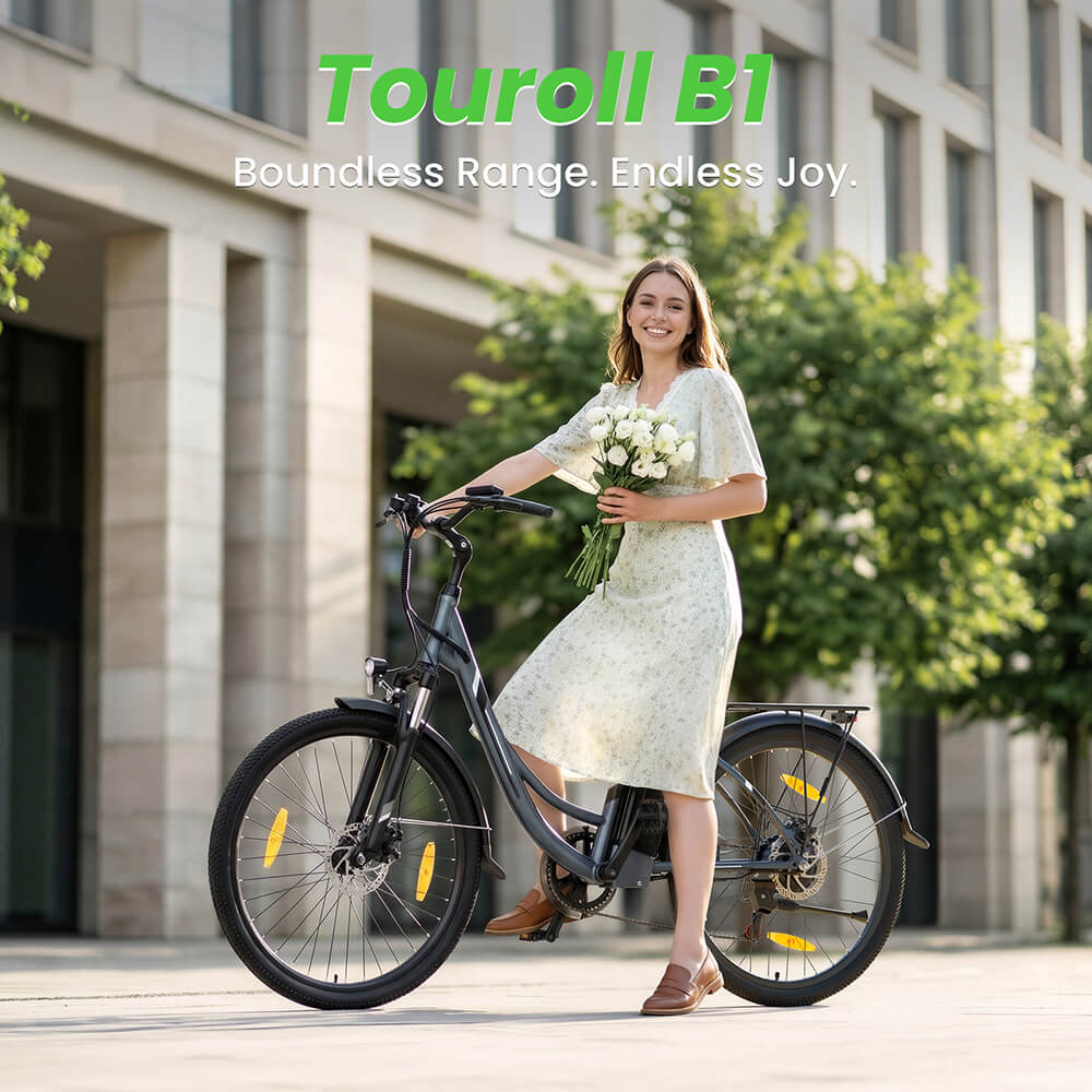 B1 Grey EU Plug Step-Thru 26in 36V15 6Ah 250W E-Bike