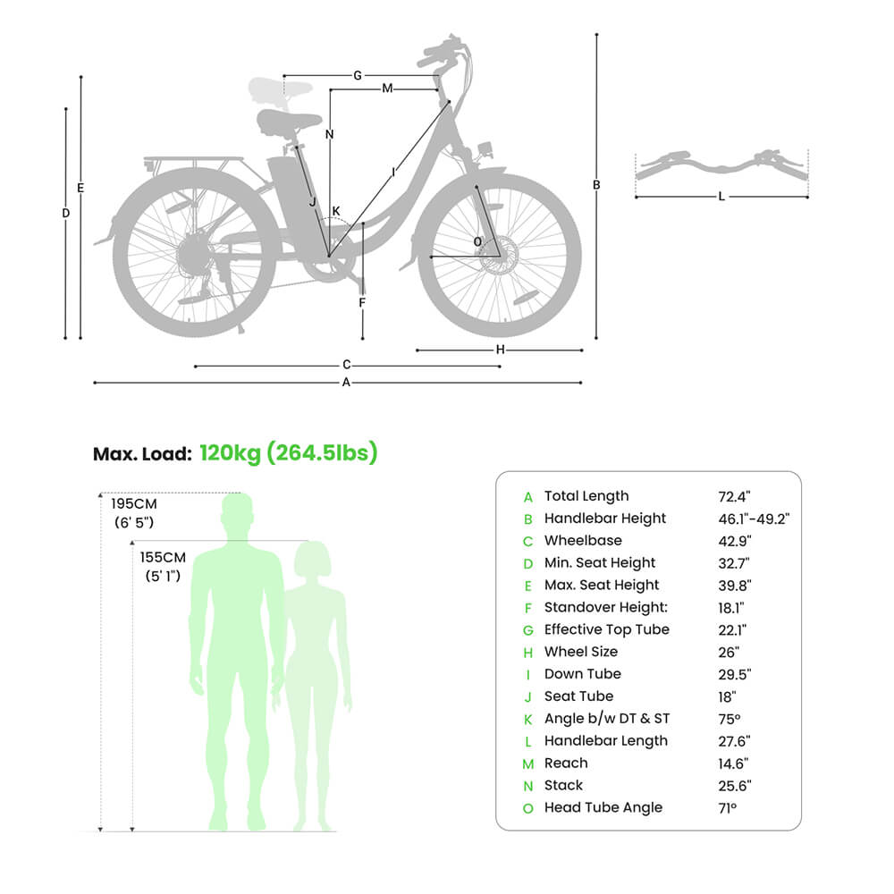B1 Grey EU Plug Step-Thru 26in 36V15 6Ah 250W E-Bike