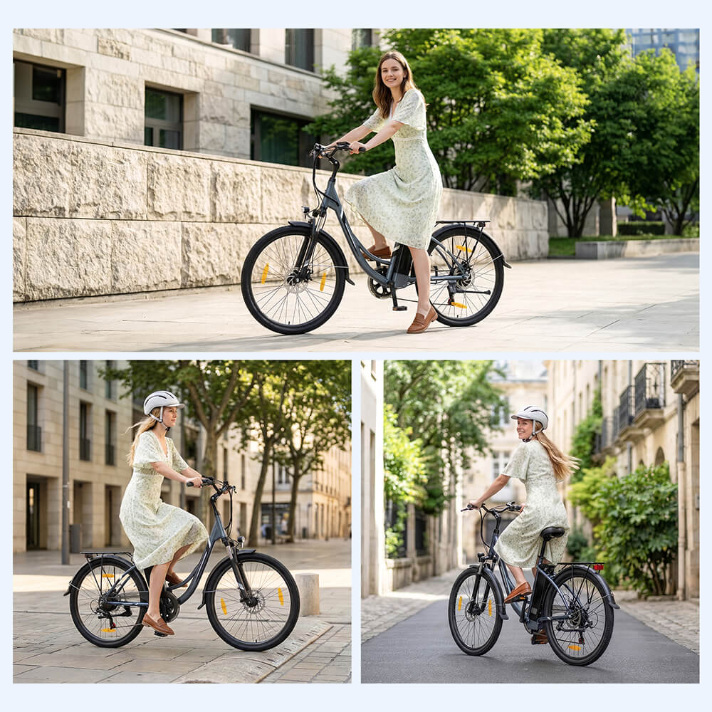 B1 Grey EU Plug Step-Thru 26in 36V15 6Ah 250W E-Bike