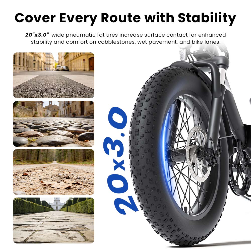 S3 Black EU Plug Step-Thru 20in 36V13Ah 250W E-Bike