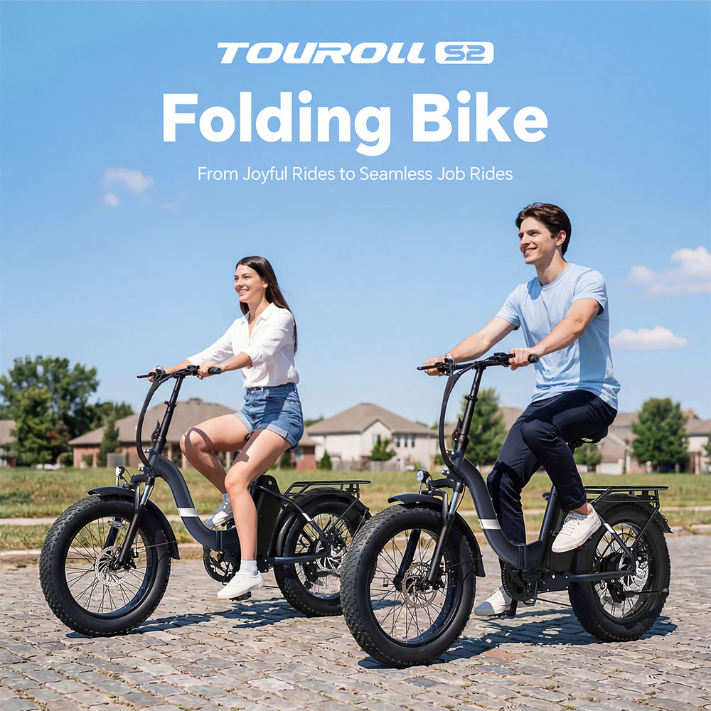 Touroll S2 Blue EU Plug Step-Thru 20in 48V15Ah 250W E-Bike