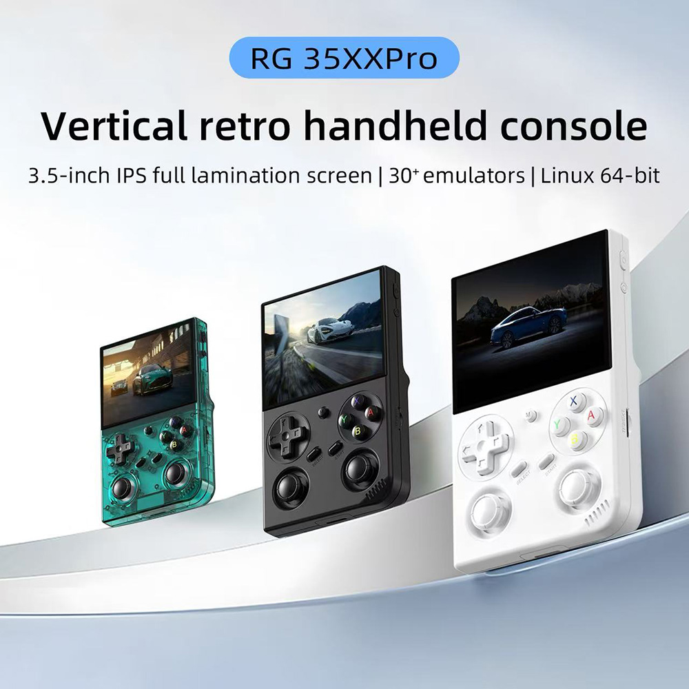 ANBERNIC RG35XXPro Game Console 64GB TF Card with 4000 Games 3 5 inch IPS Screen 30 Emulators Multimedia App 7 Hours of