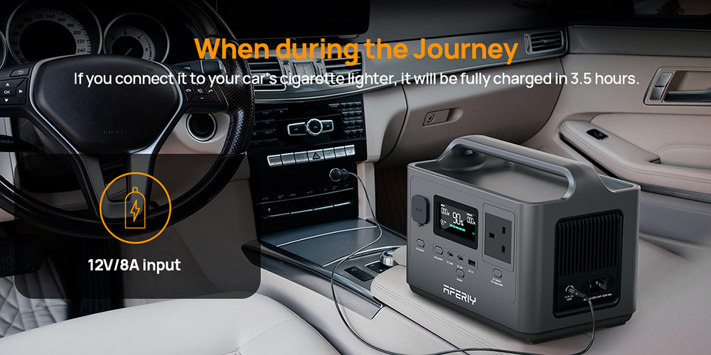 AFERIY P040 Portable Power Station 400W 256Wh Outdoor Generator 5 Outputs 1 2H Full Charge 3500 Cycles LiFePO₄ Battery -