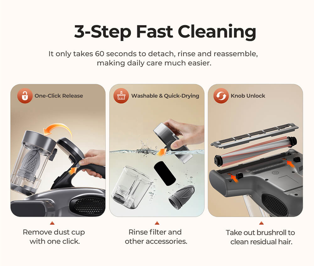 JIGOO J300 Pro Smart Mattress Vacuum Cleaner 550W Motor 48 000RPM Tapping Frequency 14kPa Strong Suction Dual-Cup Filtration UV Sterilization 60°C Hot Air 0 5L Dust Cup Dust Mite Detection