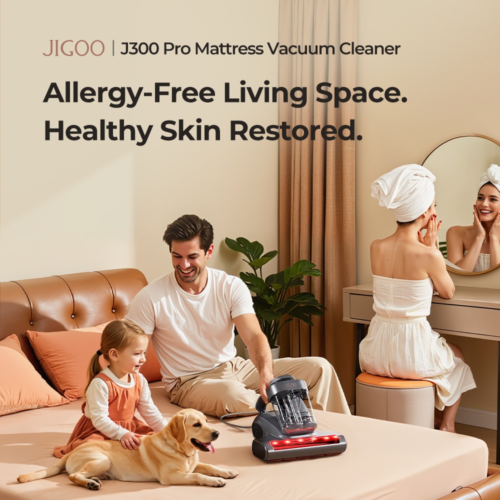 JIGOO J300 Pro Smart Dual-Cup Mattress Vacuum Cleaner EU