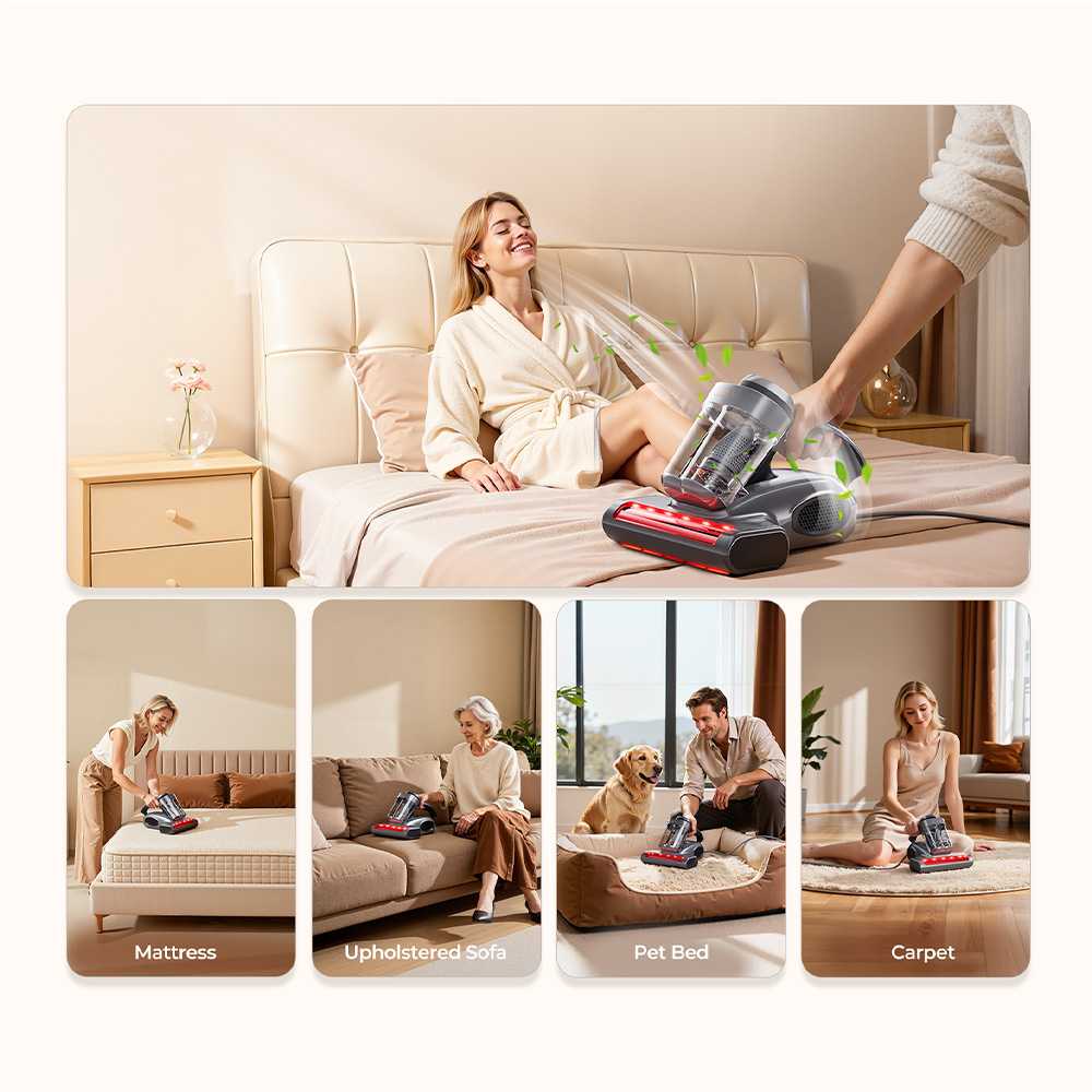 JIGOO J300 Pro Smart Dual-Cup Mattress Vacuum Cleaner EU