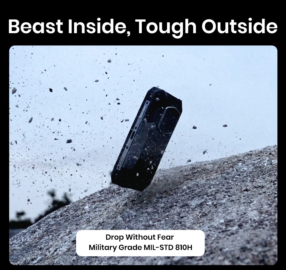 Fossibot F107 Pro Rugged Smartphone  12 512GB  6 95inch Display  28 000mAh Battery  200MP AI Camera  66W Fast Charge  Night Vis