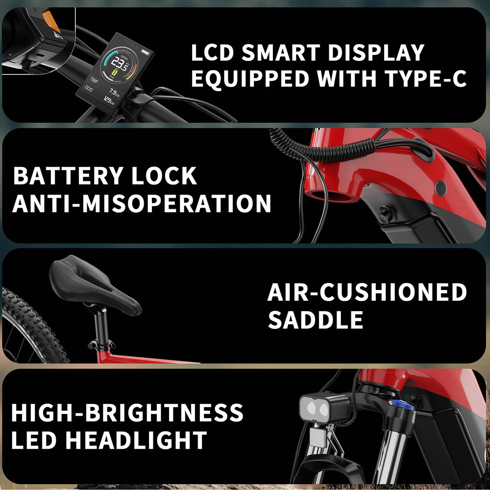 DUOTTS E29 Electric Bike 250W Motor 48V 13 5Ah Battery 27 5 inch Tires 25km/h Max Speed 90km Range Shimano Hydraulic Disc