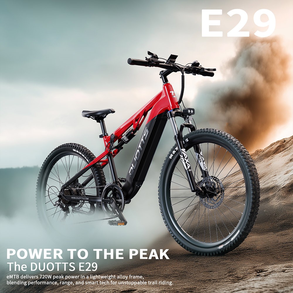 DUOTTS E29 Electric Bike 250W Motor 48V 13 5Ah Battery 27 5 inch Tires 25km/h Max Speed 90km Range Shimano Hydraulic Disc