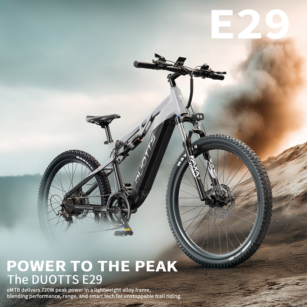 DUOTTS E29 Electric Bike 250W Motor 48V 13 5Ah Battery 27 5 inch Tires 25km/h Max Speed 90km Range Shimano Hydraulic Disc