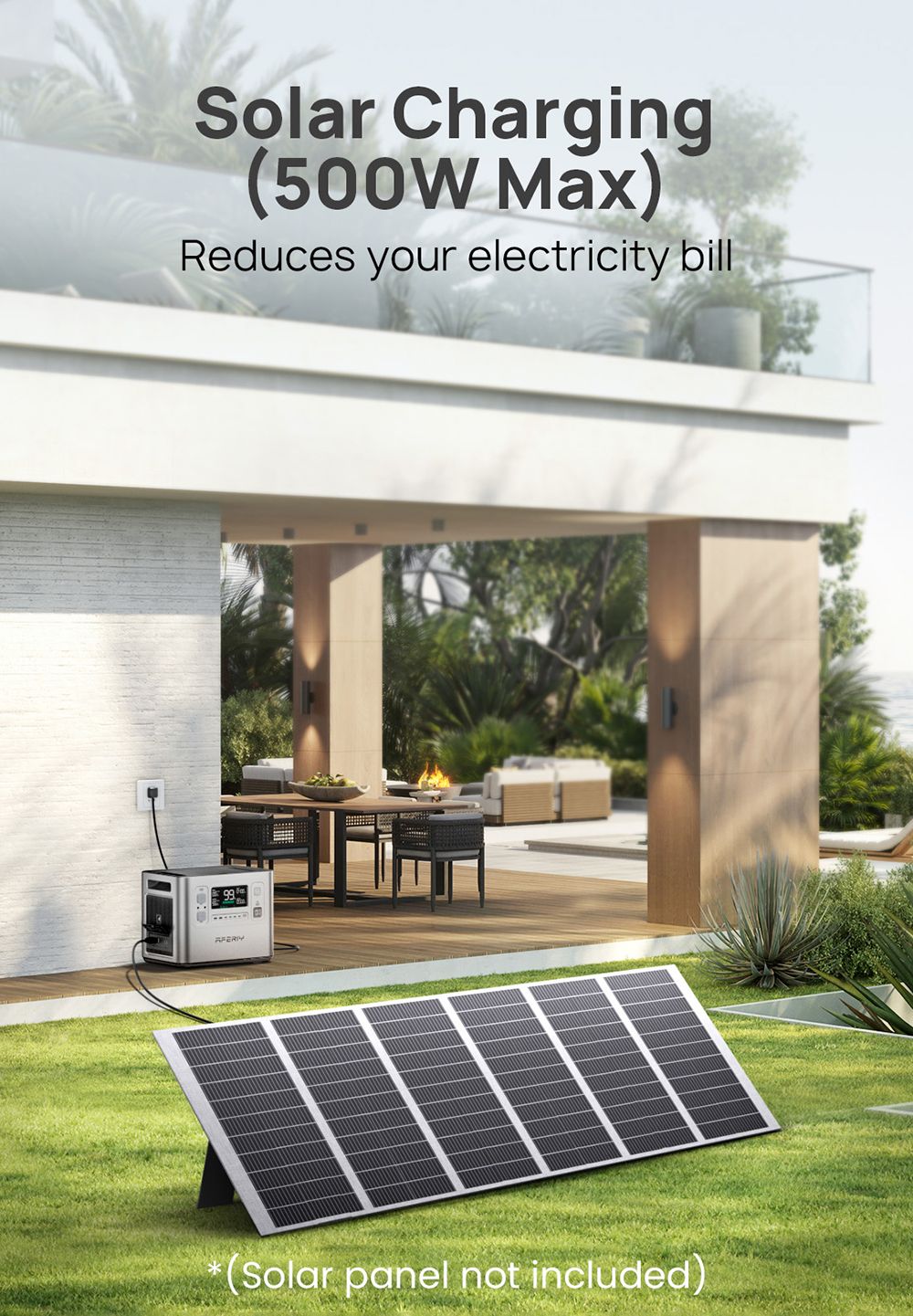 AFERIY P210 Portable Power Station  2400W 2048Wh Outdoor Generator  App Control 13 Outputs  1 5H Full Charge  4000  Cycles LiFe