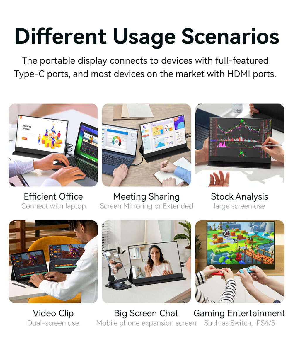 AOSIMAN 134UCT 13 4 inch Touchscreen Portable Monitor  4K UHD 3840*2400 Display  Dual Speakers  178° Full Viewing  Low Blue Li