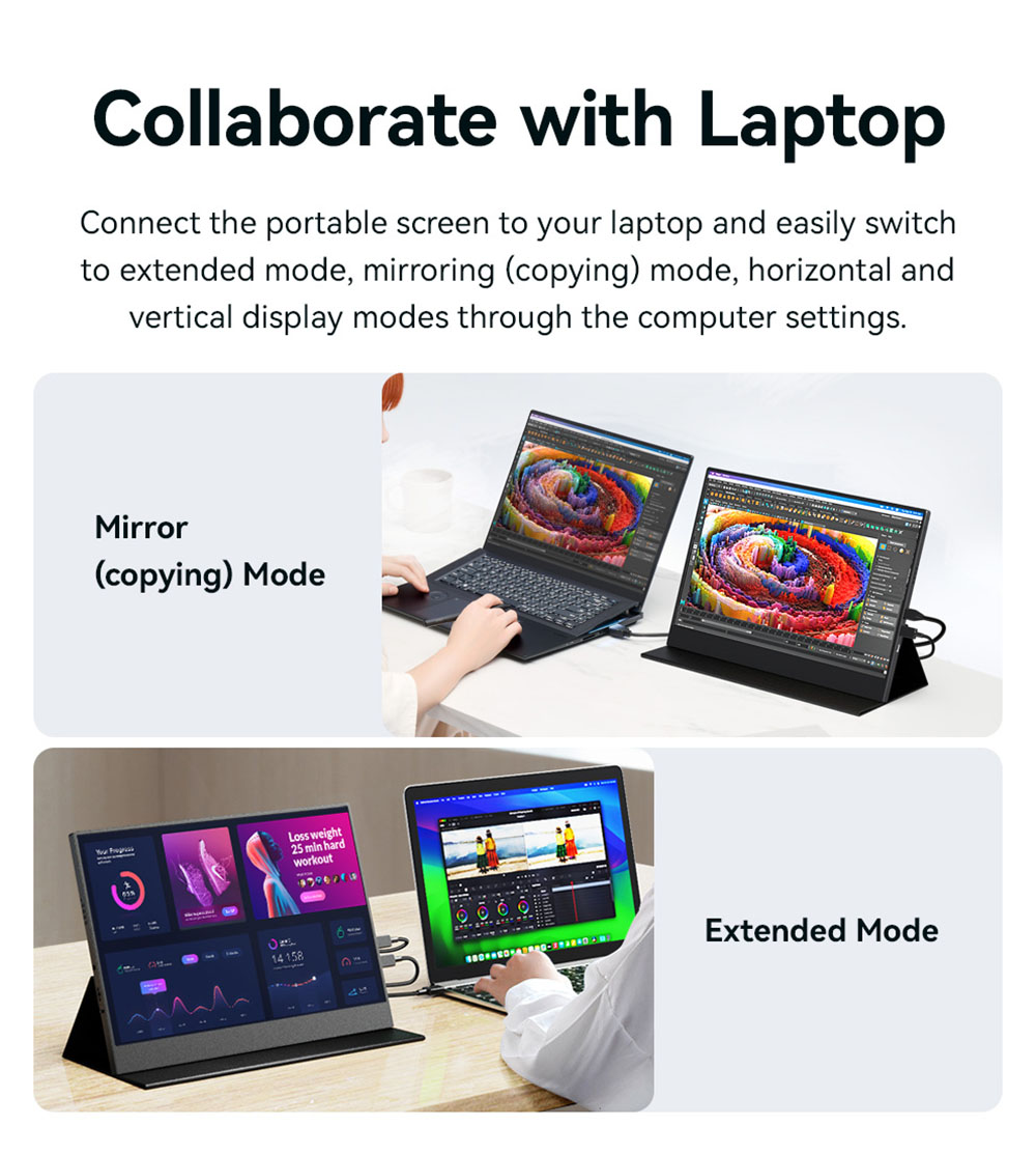 AOSIMAN 134UCT 13 4 inch Touchscreen Portable Monitor  4K UHD 3840*2400 Display  Dual Speakers  178° Full Viewing  Low Blue Li