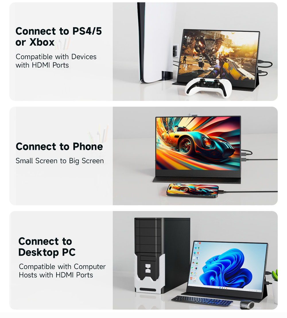 AOSIMAN 134UCT 13 4 inch Touchscreen Portable Monitor  4K UHD 3840*2400 Display  Dual Speakers  178° Full Viewing  Low Blue Li